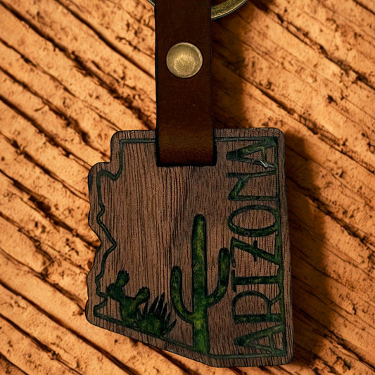 Wood & Epoxy Keychain